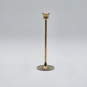 Vintage Interpur Brass Taper Candlestick Holder 7.75" Tall Mid Century Taiwan
